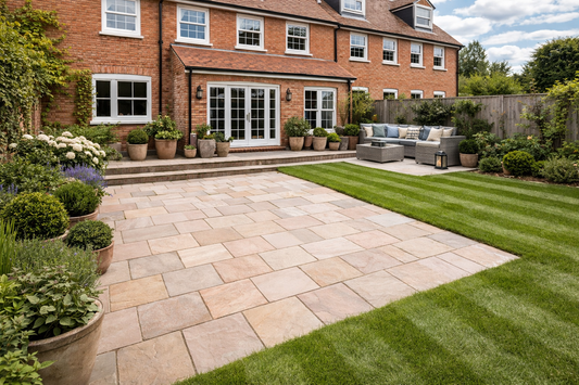 CLEARANCE Green Sandstone Paving 290x290x22mm (Raj Green)