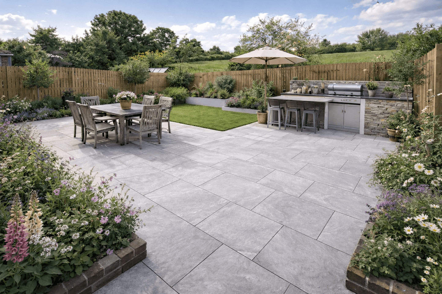 Grey Porcelain Paving 20mm (Rasa Grigio)