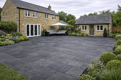 Black Porcelain Paving 20mm (Rasa Nero)