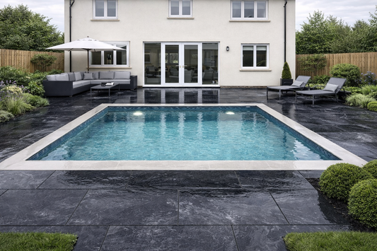 Black Porcelain Paving 20mm (Rasa Nero)