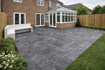Black Porcelain Paving 20mm (Rasa Nero)
