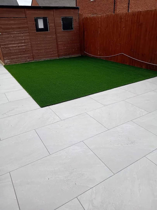 Rasa White Porcelain Paving - Single Slabs