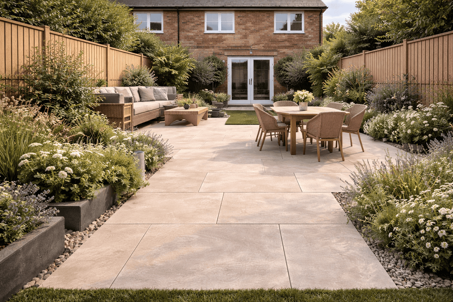 Beige Porcelain Paving (Rosa Almond)