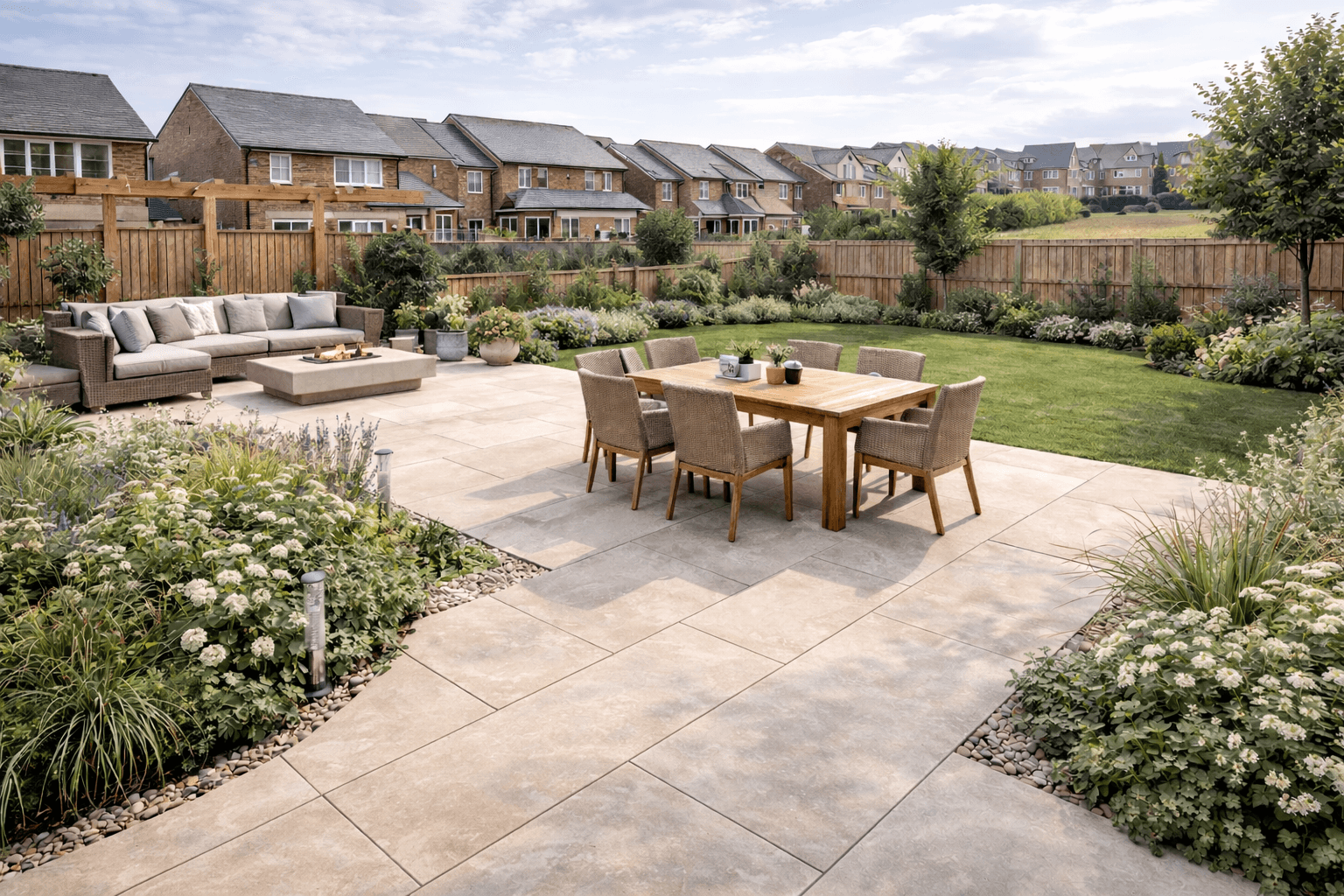 Beige Porcelain Paving (Rosa Almond)