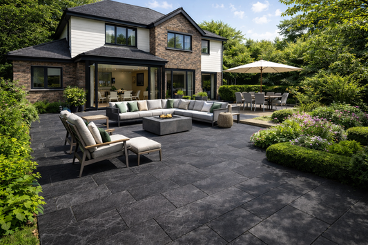 Black Porcelain Paving 600x900x20mm / 600x1200x20mm (Rosa Fantasy)