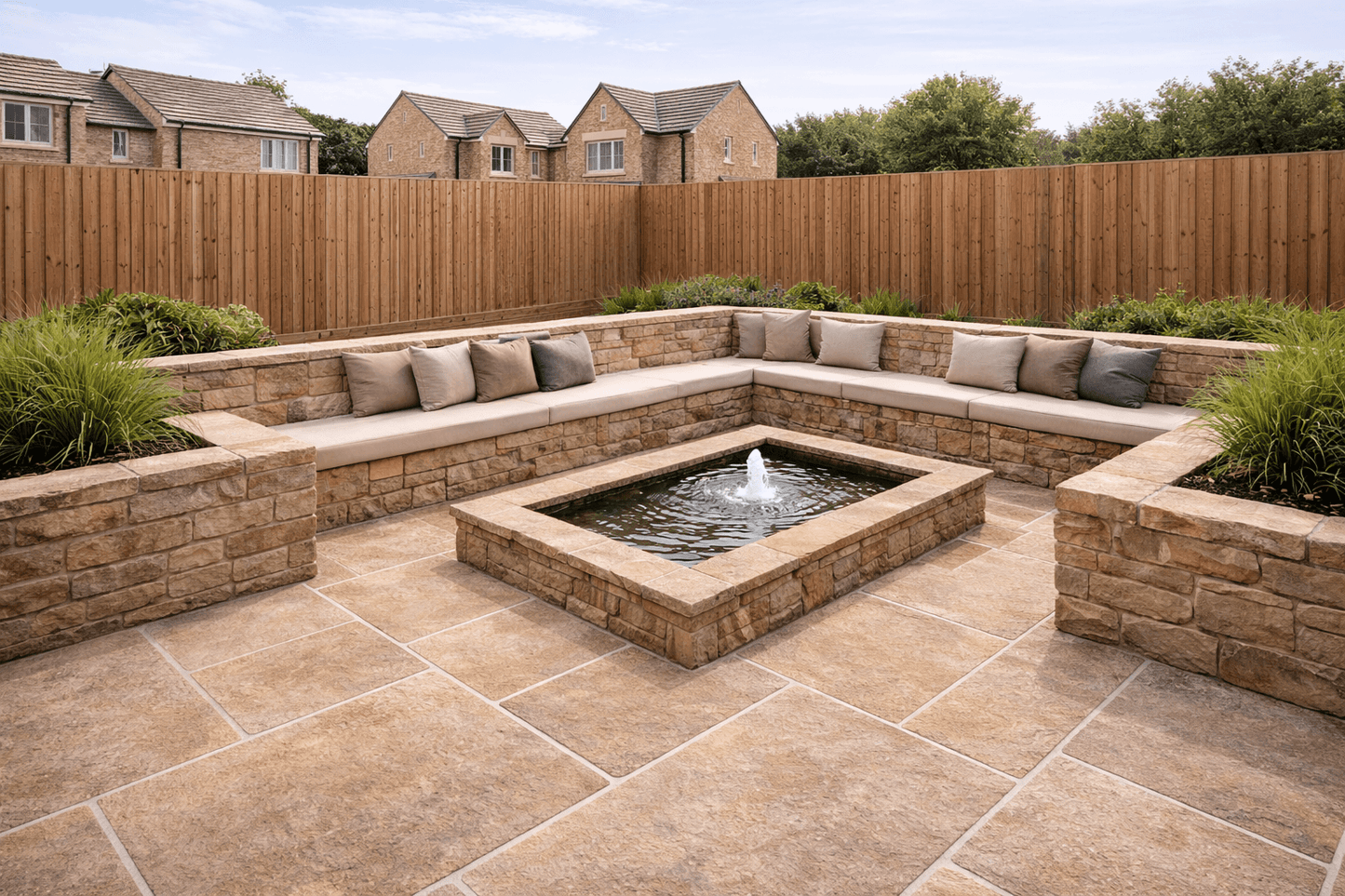 Beige Limestone Paving 20mm (Royale Beige)