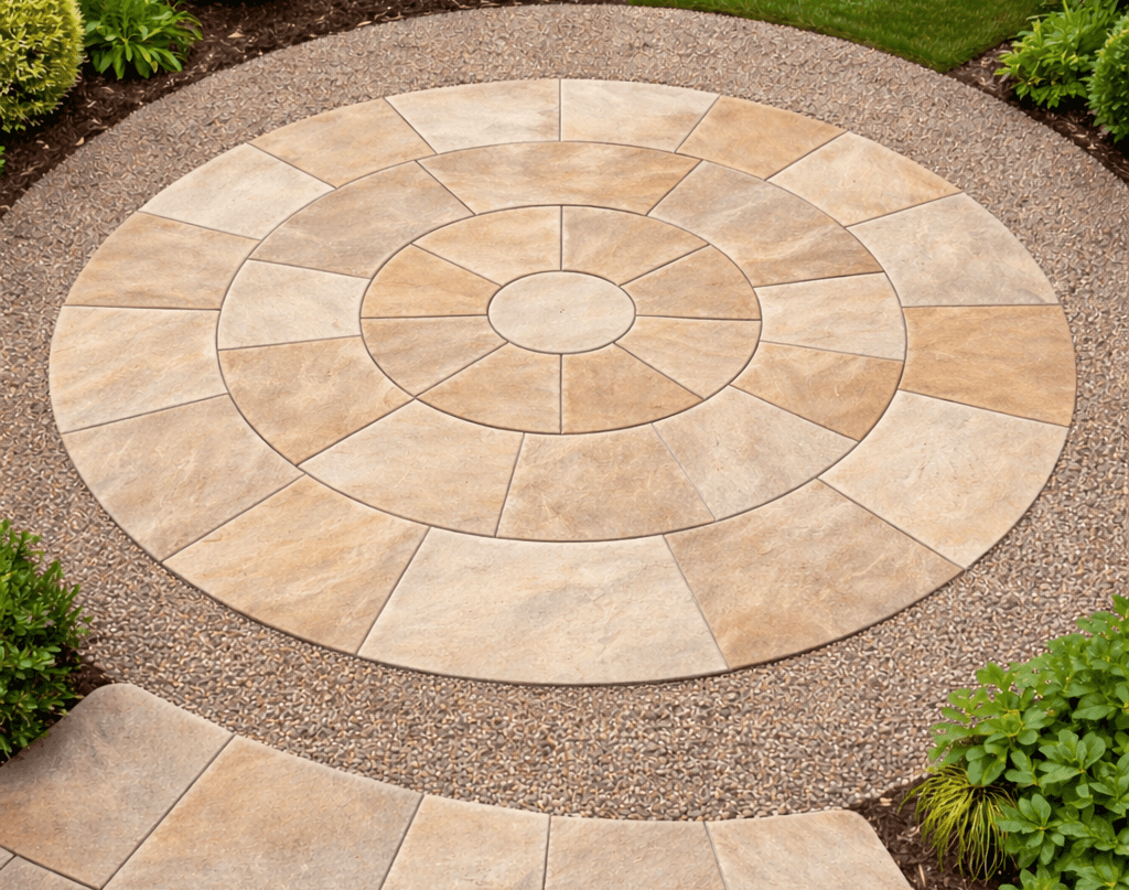 Sandstone Circle Kit 6.15m2 Buff Kandla Grey Raj