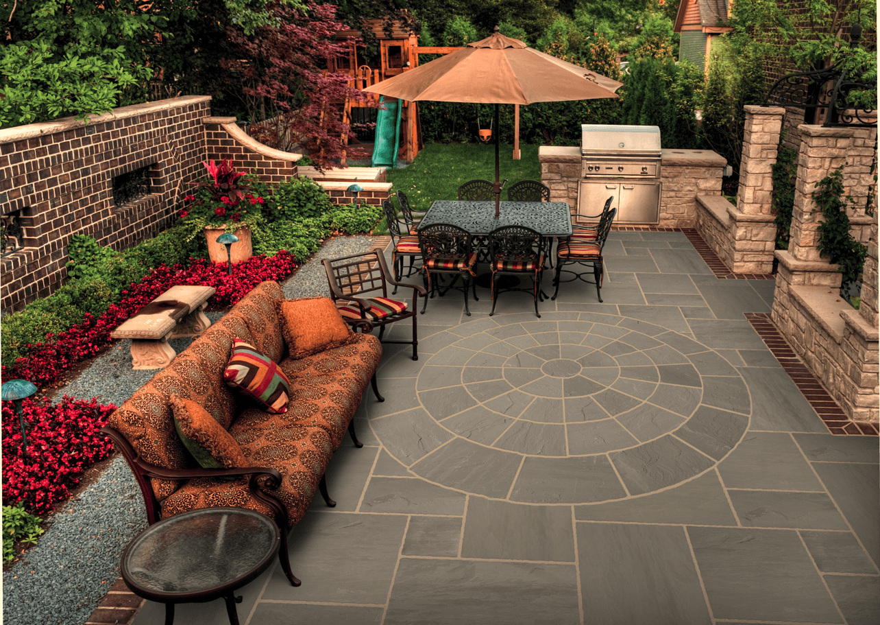 Sandstone Circle Kit 6.15m2 Buff / Kandla Grey / Raj Green