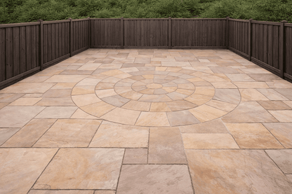 Sandstone Circle Kit 6.15m2 Buff / Kandla Grey / Raj Green