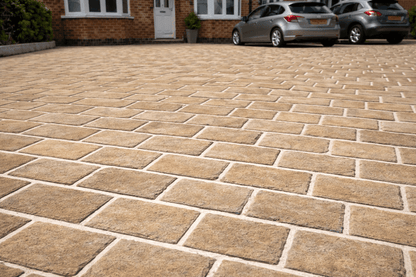 Grey / Beige 200x100x50mm Block Paving (Setts Kandla Grey / Raj Green)