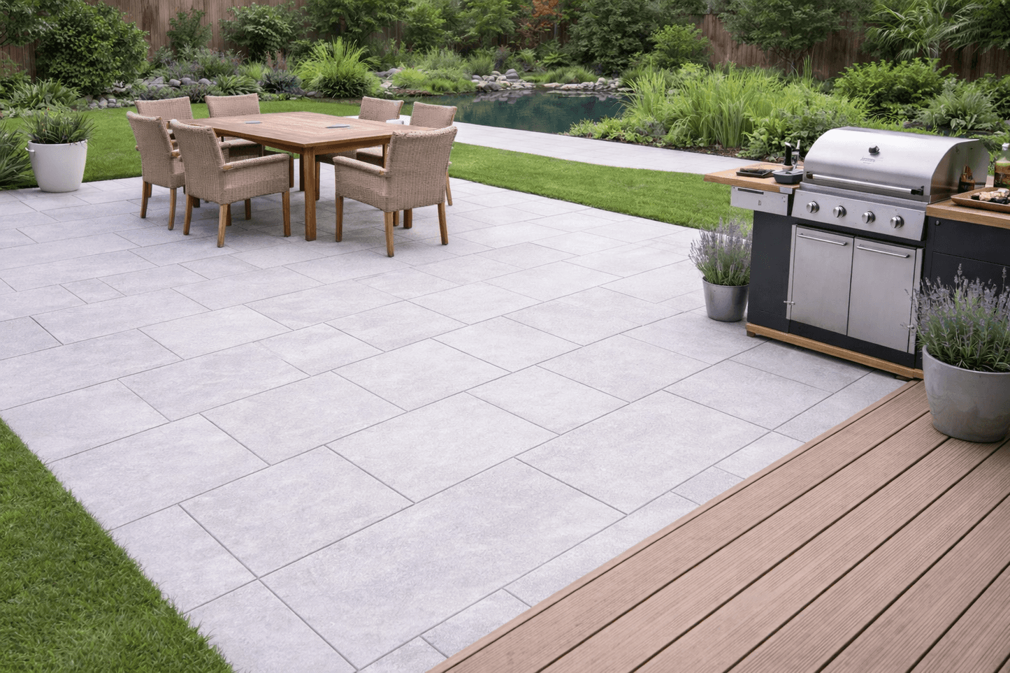 Light Grey Porcelain Paving 600x900x20mm (Solace Perla)