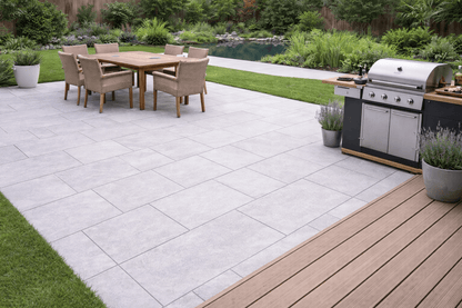 Light Grey Porcelain Paving 600x900x20mm (Solace Perla)