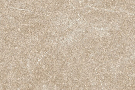 The Maestrat Tierra Porcelain Paving by Brisks features a textured beige stone surface with subtle white veins, delivering a natural, marble-like appearance. These porcelain tiles are perfect for creating a charming aesthetic and offer a slip-resistant surface suitable for any space.
