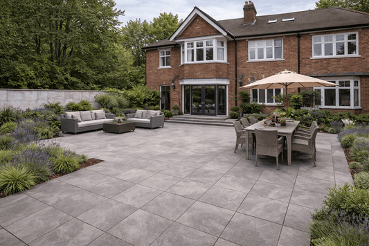 CLEARANCE Dark Grey Porcelain Paving 600x600x20mm (Ultra Aspen Anthracite)