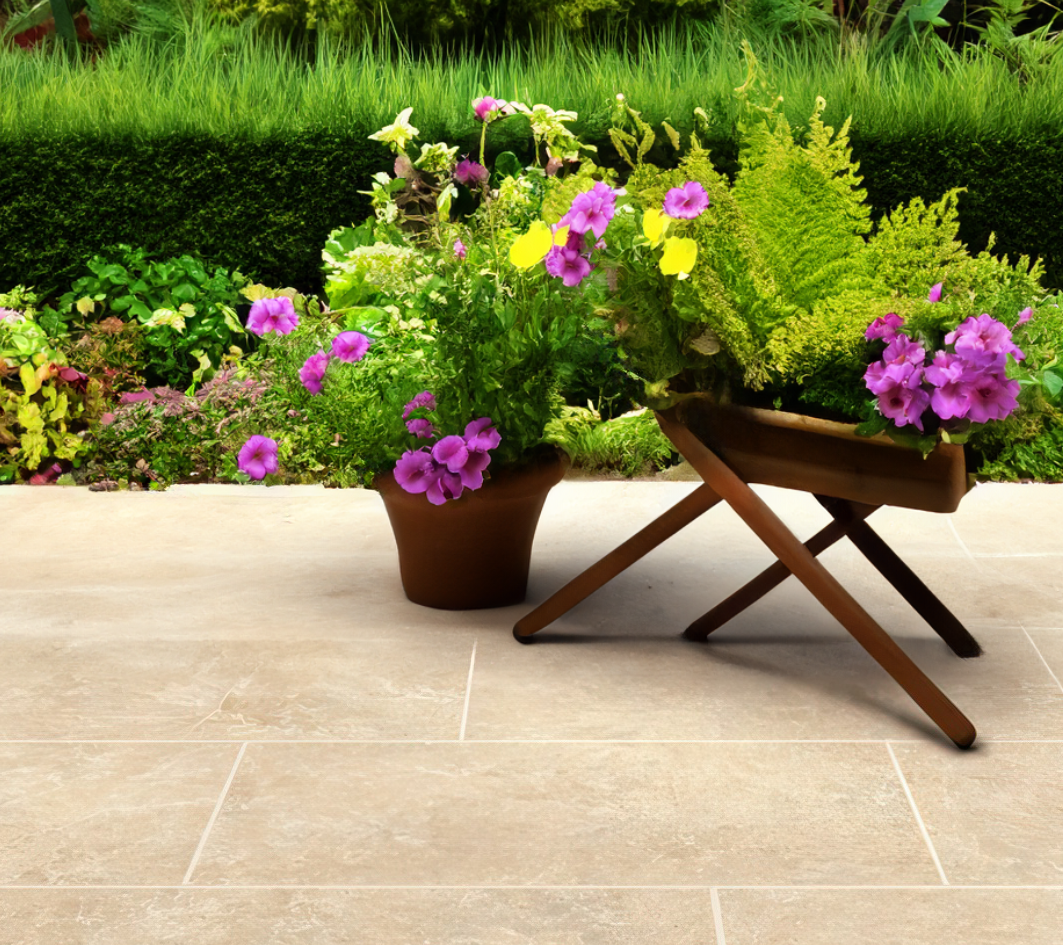 Carmen Beige Porcelain Paving Slabs 400 x 800mm - CLEARANCE