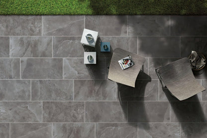 CLEARANCE Dark Grey Porcelain Paving 450x900x20mm (Frame Groove)