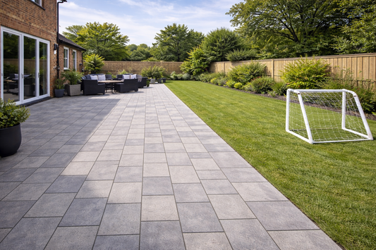 CLEARANCE Grey Sandstone Paving 290x290x22mm (Kandla Grey)