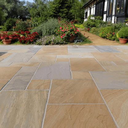 Beige Sandstone Paving Project Pack* / Multiple Sizes 18mm (Natural Buff)