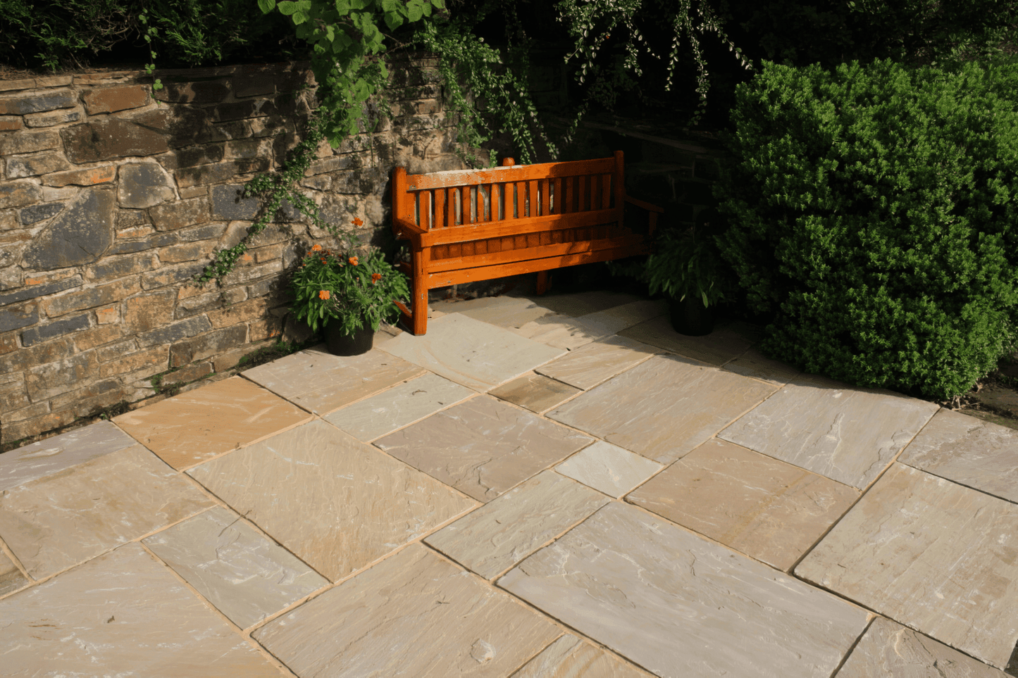22mm Buff Sandstone Paving Slabs Patio Pack - FREE DELIVERY ON FULL PACKS