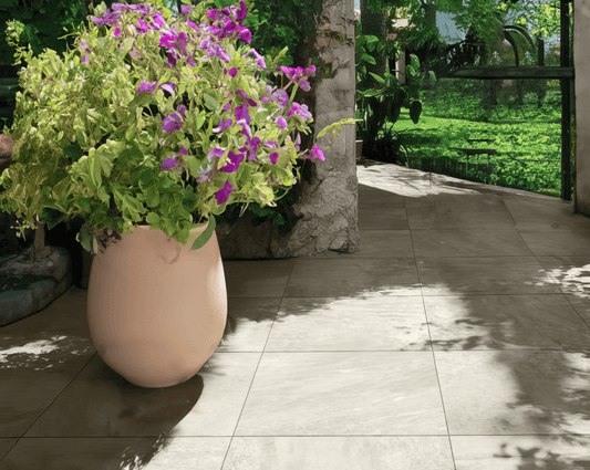 CLEARANCE Beige Porcelain Paving 600x600x20mm (Ultra Aspen Bianco)