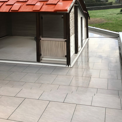 CLEARANCE Light Grey Porcelain Paving 600x600x20mm (Ultra Aspen Grigio)