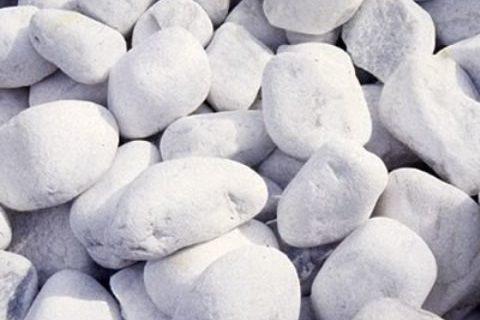 a pile of white rocks sitting next to each other