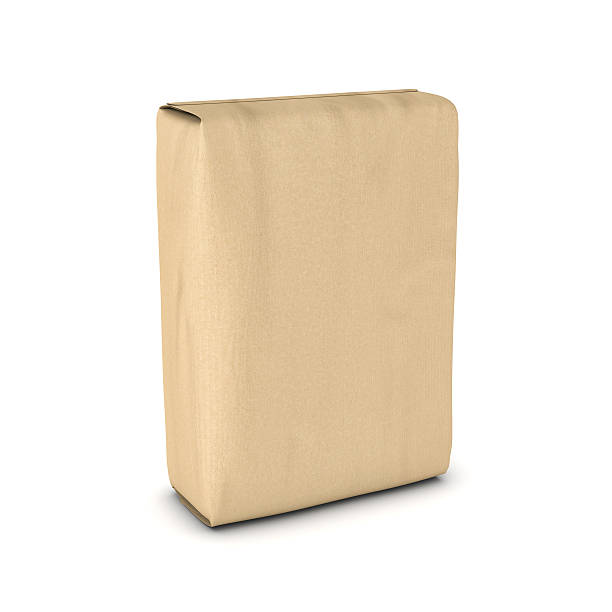 A plain, rectangular brown paper bag sealed at the top and standing upright against a white background. The bag appears to be used for packaging, possibly for High Performance Concrete by Brisks. Its sturdy design hints at an impressive compressive strength, ensuring durability in various conditions.